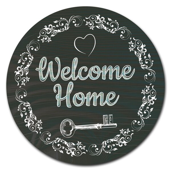Corrugated Plastic Sign With Stakes 24in Circular-Welcome Foolish Mortals